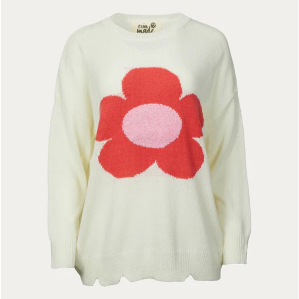 Erin Made Women's Vintage Inspired Knitted Petal Pullover - OS